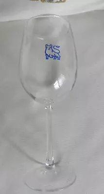 Wine Glass Merrill Lynch Bull Blue Wall Street EUC • $11.04