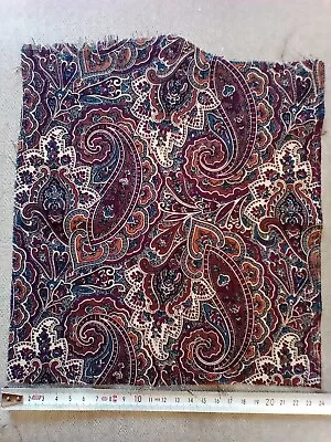 2 Pieces Vintage Irregular Shaped Remnants Of PAISLEY Liberty  VARUNA WOOL • £7.50