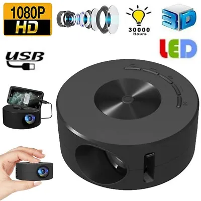 Mini Projector LED HD 1080P Home Cinema Portable Office Theater Movie Projector • $31.79