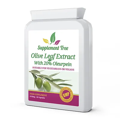 Olive Leaf Extract 6750mg 60 Capsules - High Strength 20% Oleuropein • £8.97