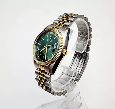 Men's Vintage Watch ELGIN  President  FC427. Green Dial • $107.99