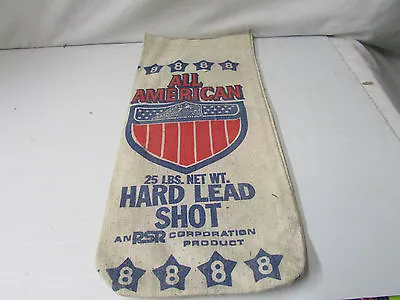 All American 25LBS. Hard Lead Shot No. 8 Canvas Bag - Double Side Print • $35