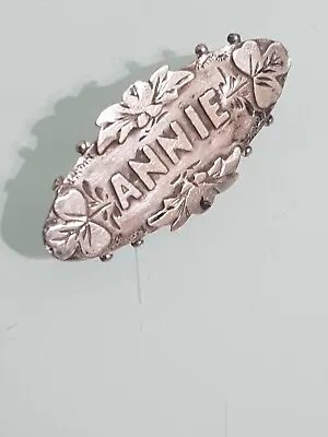 Victorian Chester Silver Name Brooch (Annie) • £55