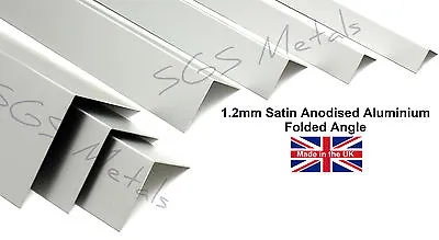 £7 • Buy 1.2mm SATIN ANODISED ALUMINIUM  Folded Angle Wall Corner Protector