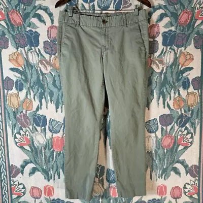 J Crew Stretch Women’s Classic Tailored Chino Pants Army Green Size 8 • $13.59