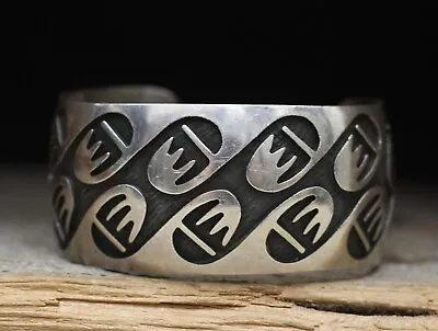 Huge Vintage Native American  Hopi Sterling Silver Cuff Bracelet • $285