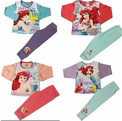 Little Mermaid Princess Ariel Girls Pyjamas Pjs Age 18 Months To 5 Years • £6.95