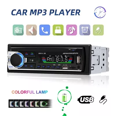 Single 1DIN Car Stereo Radio Bluetooth MP3 Player FM USB SD AXU Head Unit Radio • $13.98