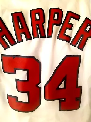 Bryce Harper Washington Nationals Men's Size Xl White Home Majestic Jersey 💥 • $40