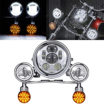 $229.99 • Buy 5.75  LED Headlight & Passing Fog Light Bar Kit For Yamaha V-Star XVS 1100 950