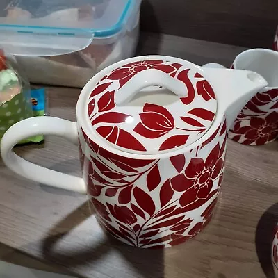 Marks And Spencer Rouge Fleur Teapot Red M&S • £15