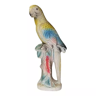 Vintage Artmark Japan Macaw Parrot Chalkware Sculpture Art Deco 13  • $78.76