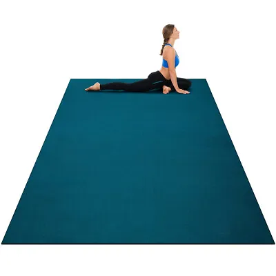 Goplus Yoga Mat 6' X 4' X 8 Mm Thick Workout Mats For Home Gym Flooring Blue • $72.49
