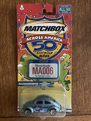 Matchbox Across America Massachusetts 1962 VW Beetle 50th Birthday Series Sealed • $9.99