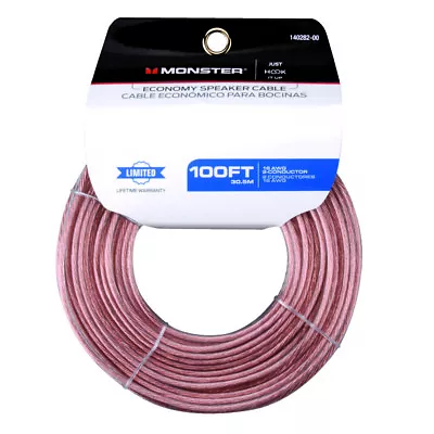 Monster Cable Just Hook It Up 100 Ft. L Speaker Cable 16 Ga. AWG - Total Qty: 1; • $59.87