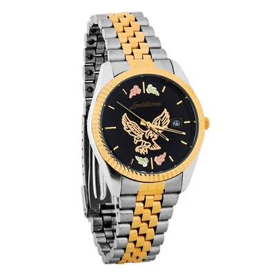 Mens Black Hills Gold Eagle Watch With Black Dial • $110