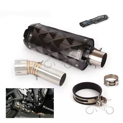 Slip For Kawasaki Ninja ZX10R 2009-2020 Carbon Muffler Exhaust Mid Pipe System • $203.90