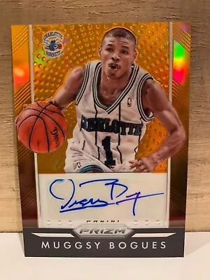 2015-16 Panini Prizm Muggsy Bogues Auto /65 Hornets • $34.95