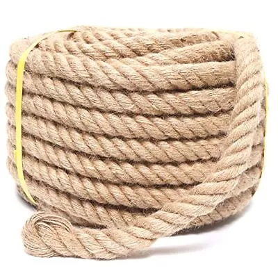 Rope 3/4 Inch 50 Feet Jute Rope Heavy Duty Jute RopeNatural Hemp Rope Twis... • $35.21