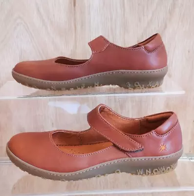 £39.50 • Buy The Art Company 1420 Brown Leather Mary Jane Shoes UK 4 EU 37 New FREE POSTAGE 