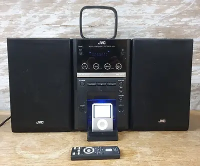 JVC UX-GP5 Micro Hi-Fi System W/ Flip Down IPod Dock AM/FM Radio CD Faulty • £35