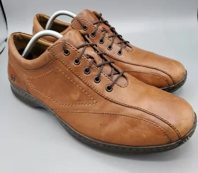 Born Mens Derby Shoes Brown Leather Lace Up Slip Resistant Round Toe 11.5 M  • $22.95