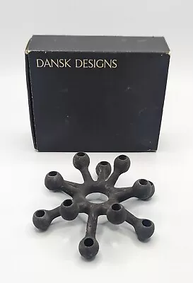 Vintage 1960 Dansk Denmark Cast Iron Candle Holder..... Stamped. • $25.95