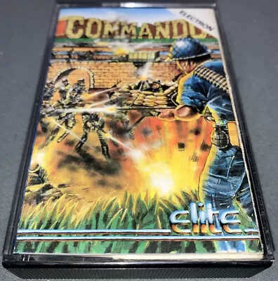 COMMANDO - ELITE - Acorn Electron Cassette - Very Rare 1st Release • £79.95