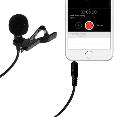 Lavalier Microphone Wired Audio Video Recording Mini Mic For Android/iPhone • $6.89