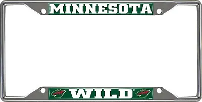 Fanmats NHL Minnesota Wild Chrome Metal License Plate Frame • $13.99