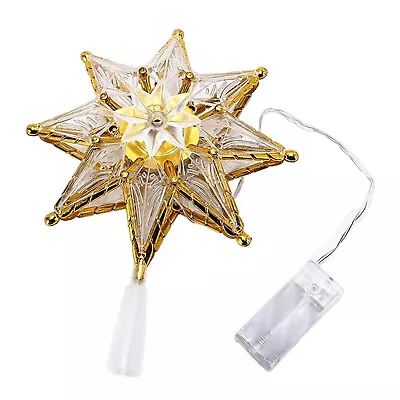 Christmas Tree Topper LED String Lights Party Bedroom Winter Lighted Star • $14.14