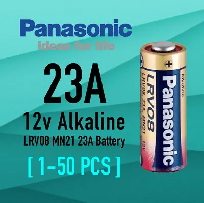 Genuine Panasonic A23 Alkaline Remote Batteries 12V LRV08 MN21 23A A23 Battery • $6.45