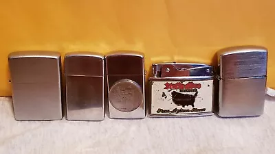 Lot Of 5 Vintage Lighters Zippo & Penguin • $49.99