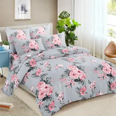 $28 • Buy All Size Bed Ultra Soft Quilt Duvet Doona Cover Set Bedding Pillowcase Gloomy