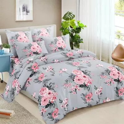 $48 • Buy All Size Bed Ultra Soft Quilt Duvet Doona Cover Set Bedding Pillowcase Gloomy
