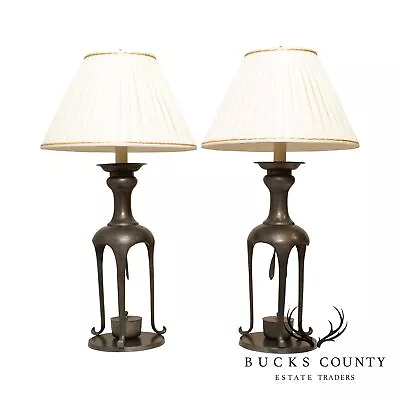 Mid Century Modern James Mont Style Pair Table Lamps • $1495