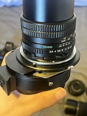 M645  645 To GFX Shift Adapter With Mamiya Seiko 55mm F2.8 N And 210mm F4 C • £500
