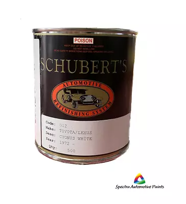 Schuberts Toyota/Lexux 2K Cygnus White (012) 500ml Direct Gloss. Auto Paint • $42.50