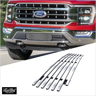For 2021-2023 Ford F-150 Lower Bumper Stainless Chrome Billet Grille Insert • $46.99