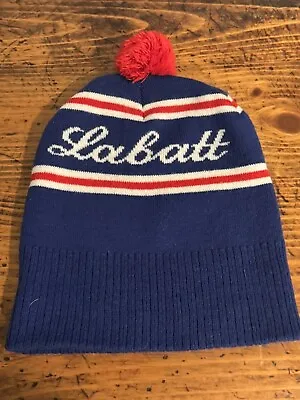 Labatts Winter Hat Beanie Blue Pom Pom Cap 31 NHL-1 • $9.99