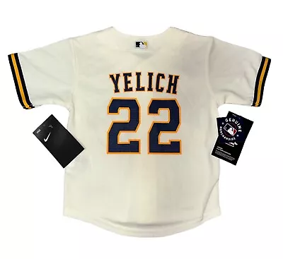NWT MLB Milwaukee Brewers Baseball Jersey Youth Toddler Christian Yelich #22  2T • $21