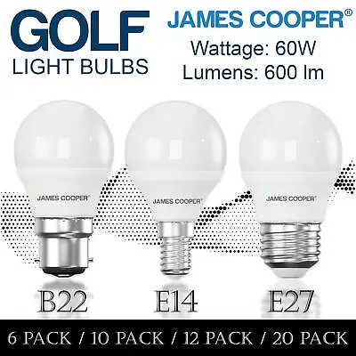 LED Golf Ball Bulbs Mini Globe Energy Saver Warm Day White Lightbulb B22 E27 E14 • £2.89