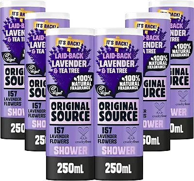 Original Source Lavender Shower Gel Bulk Buy Pack Of 6 X 250 Ml • £11.99