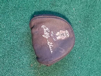 BOBBY GRACE MALLET PUTTER HEADCOVER - Black Head Cover Magnetic GOOD • $12.95