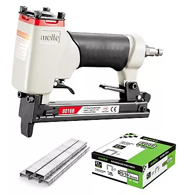 Meite 8016B 21Ga 1/2-in Crown 1/4  To 5/8  Pneumatic Stapler With 10000 Staples • $50.99