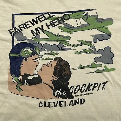 Vtg 90’s Poly Tees Hawaii T Shirt 40  Farewell My Hero The Cockpit Cleveland • $28.78