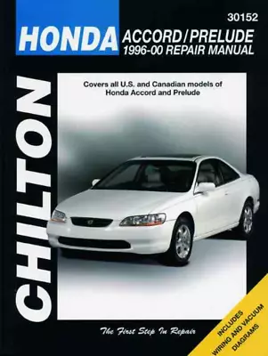 Honda Accord Prelude Manual 1996-2000 Chilton Workshop Service Repair • $59.50