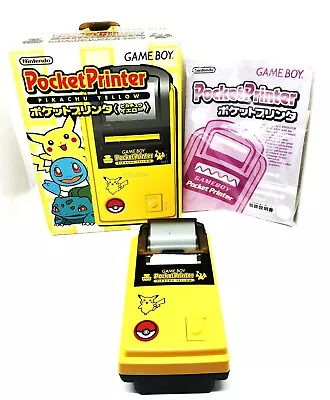 Nintendo Game Boy Pocket Printer Pokemon Pikachu Yellow From Japan • £198.92