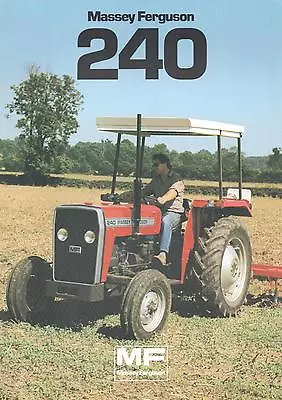 Prospectus Prospect Tracteur Tractor Massey Ferguson MF 240 2 Pages • £5