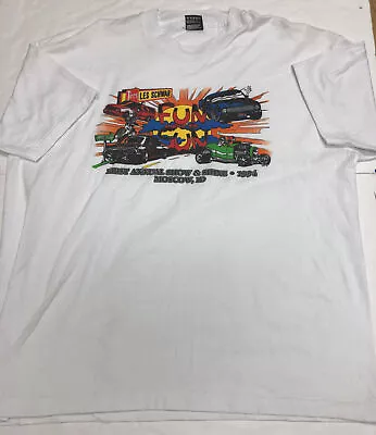 Vtg 1994 Les Schwab Tires TShirt Classic 1st Car Hot Rod Show Moscow ID NWOT XXL • $32.49